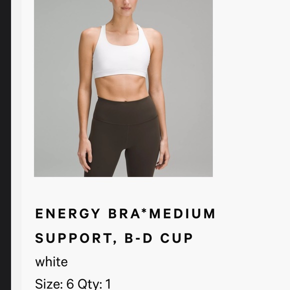 lululemon Energy Bra
Medium Support, B–D Cups - Picture 5 of 5